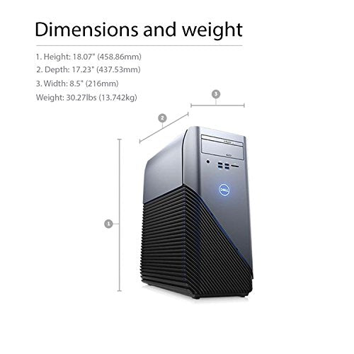 2018 New Flagship Dell Inspiron 5675 Premium Gaming VR Ready Desktop Computer (AMD Quad-Core Ryzen 5 1400 Win-10)