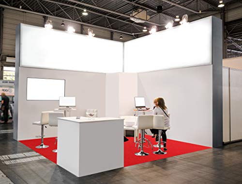 Large Custom Cut-to-Fit Trade-Show Area Rug Carpets. Custom Sizing Available to Choose from (12x30, Lipstick)