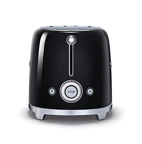 Smeg TSF01BLUS 50's Retro Style Aesthetic 2 Slice Toaster, Black