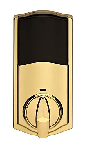 Kwikset 99150-001 SmartCode 915 Touchscreen Electronic UL Deadbolt with Smart Key, Polished Brass