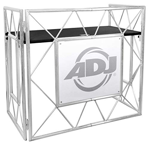 American DJ Pro Event Table II Foldable Portable DJ Booth Truss Facade+Shelves