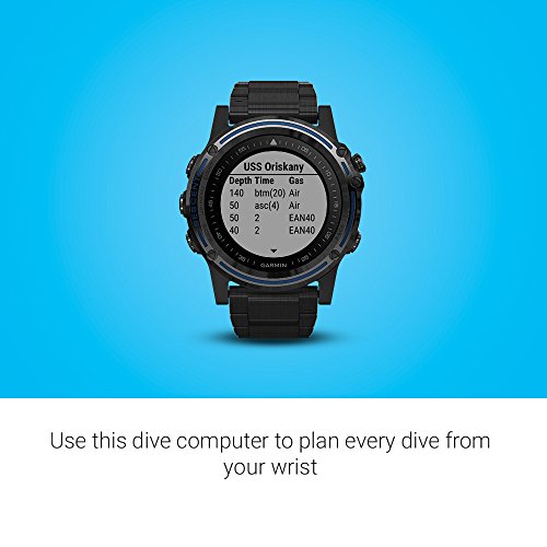Garmin Descent Mk1, Watch-Sized Dive Computer with Surface GPS, Includes Fitness Features, Gray with Titanium Band