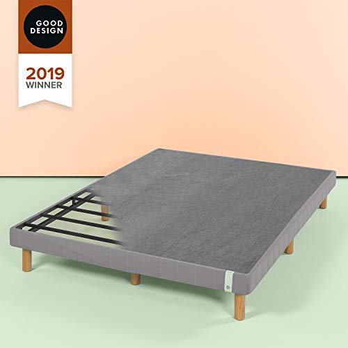 Zinus 11 Inch Quick Snap Standing Mattress Foundation/Low profile Platform Bed/No Box Spring needed, Gray, Queen