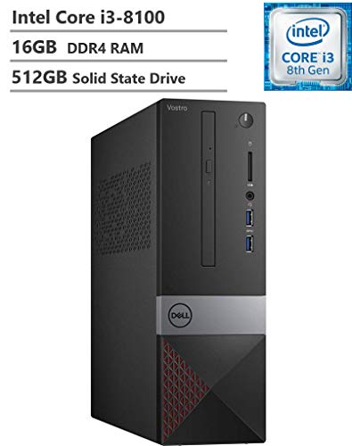2019 Dell Vostro 3470 Desktop, Intel Core i3-8100, 16GB DDR4 RAM, 512GB SSD, Multi-Card Reader, Win10 Pro
