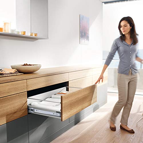 10 Pairs 20 inch Soft Close 3 Folds Full Extension Drawer Slides, Ball Bearing Side Mount Drawer Slides; Zinc Plated-Cold Rolled Steel