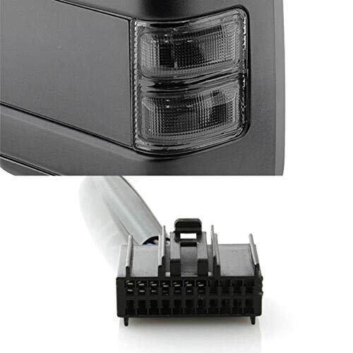 2 PCs of Premium Black Housing Heavy Duty Smoke Lens Tow Mirrors Fit for Ford 2008-2016 F250 F350 F450 F550 Super Duty - Smoke LED Signal + Power Adjustment + Heated + Dual Arm Telescoping