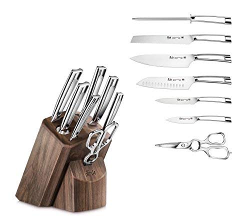 Cangshan N1 Series 1022612 German Steel Forged 8-Piece Knife Block Set, Walnut