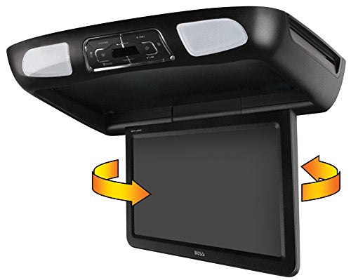 BOSS Audio Systems BV11.2MC 11.2" Flip-Down Car Monitor, Black Grey Tan Wireless