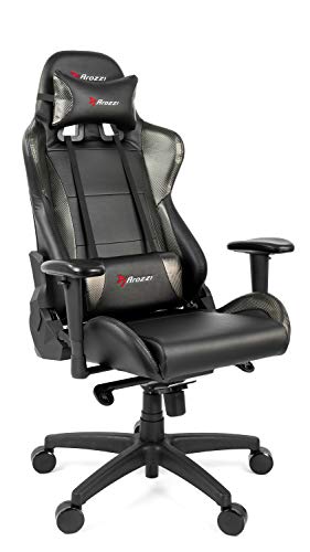Arozzi Verona Pro V2 Premium Racing Style Gaming Chair W/ High Backrest, Recliner, Swivel, Tilt, Lumbar & Headrest Pillows Included