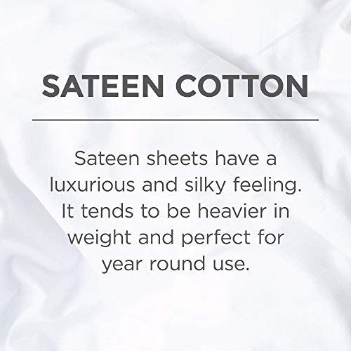 QuickZip Fitted Sheet - Includes 1 Fitted Sheet Base & 2 Zip-On Sheets - Easy to Change, Fold & Wash - Soft Sateen 400 TC Cotton Fitted Sheets - 11” Deep Pockets Full Size Sheets - Navy