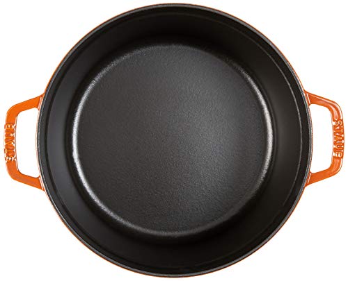 STAUB 11026806 Cast Iron Round Cocotte, 5.5-quart, Burnt Orange