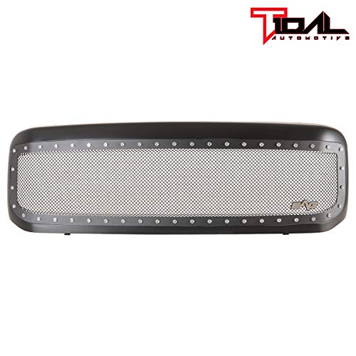 Tidal Replacement Studs Rivet Grille Stainless Steel with Matte Black Shell Fits 99-04 Ford Super Duty F250 F350 F450 F550