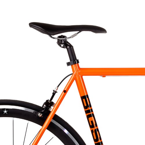 Big Shot Bikes Havana Orange Fixie Track Bike Fixed Gear for Men & Women Rider Height 5'2" to 5'7" Small
