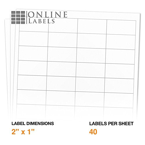 2 x 1 Rectangle Barcode Labels - Pack of 400,000 Labels, 10,000 Sheets - Inkjet/Laser Printer - Online Labels