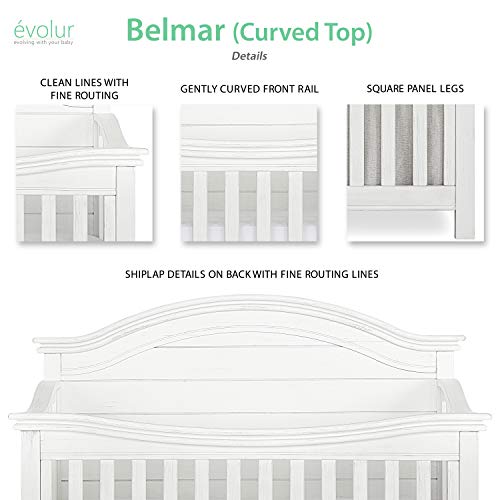 Evolur Belmar Curve 5 in 1 Convertible Crib