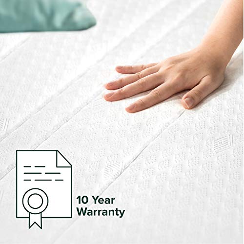 Zinus 10 Inch Mint Green Memory Foam Hybrid Spring Mattress, Full