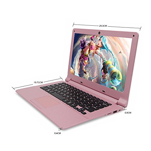 Smartbook A116 High-Performance 11.6 inch Ultra-Thin Portable Office Entertainment Notebook only 0.8KG (Intel Quad-core Processor, pre-Installed Windows 10 Professional, Office 2010 (2G+32GB, Pink)