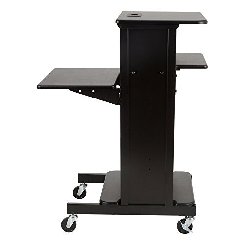 Norwood Commercial Furniture NOR-TY1000BK-SO Laptop Caddy Cart Presentation Station, black