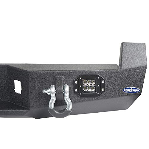 Discovery Rear Bumper Off Road Rear Step Bumper Guard w/2 ×18W LED Floodlights for 2005-2015 2nd Gen Toyota Tacoma (not fit for 3rd Gen Tacoma)