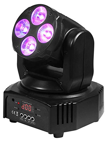 2 Rockville RockOn-7 40w RGBW Moving Head DMX Spot Beam Stage Club Lights+Remote