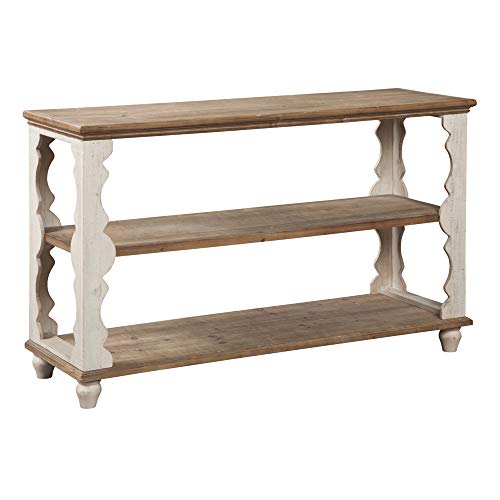 Signature Design by Ashley - Camp Ridge Console Sofa Table - Rustic Farmhouse Style - Light Brown