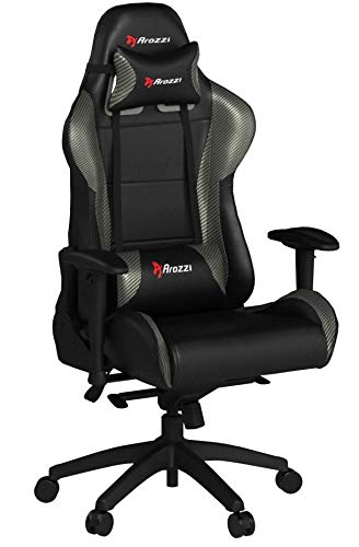 Arozzi Verona Pro V2 Premium Racing Style Gaming Chair W/ High Backrest, Recliner, Swivel, Tilt, Lumbar & Headrest Pillows Included