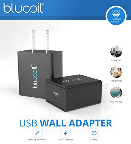 Blucoil Wireless Guitar System Rechargeable 2.4GHz Digital Transmitter & Receiver W/ USB Wall Adapter 2 Pedal Patch Cables & 4 Celluloid Picks