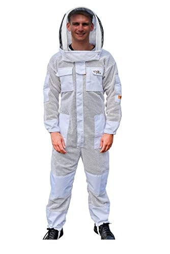 Oz Armour Beekeeping Suit Ventilated Super Cool Air Mesh with Fencing & Round Brim Hat (XXX-Large)