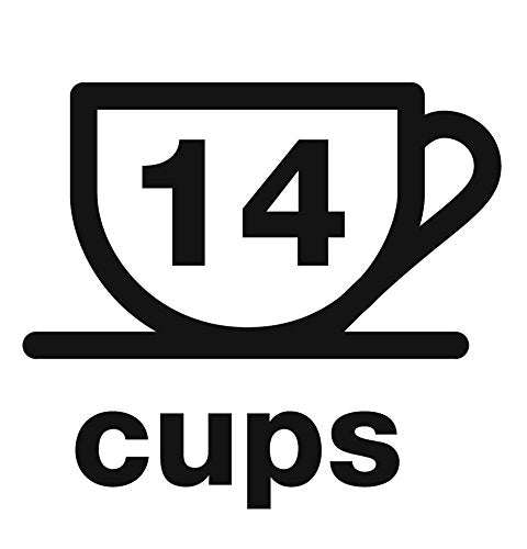 KRUPS, EC322, 14-Cup Programmable Coffee Maker, Professional Permanent Gold-Tone, Thermobrew Technology, Black