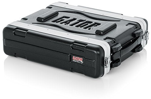 Gator Cases Lightweight Molded 2U Rack Case with Heavy Duty Latches; Shallow 14.25" depth (GR-2S)