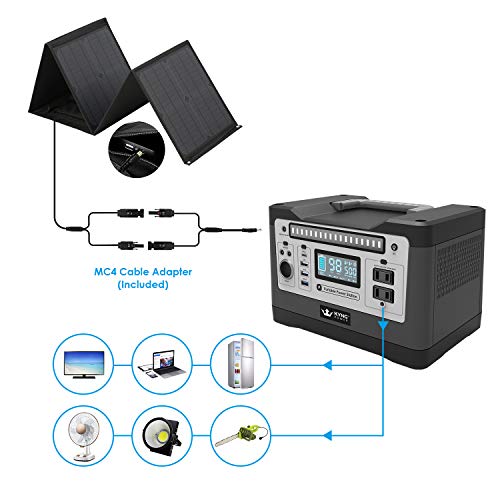 KYNG Portable Power Station Solar Generator Backup Lithium Battery Pure Sine Wave AC Outlet 1000w peak Emergency Power Supply