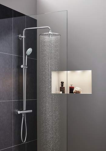Grohe 26128001 Euphoria 2.5 Gpm Shower System with Thermostat for Wall Mount, Starlight Chrome