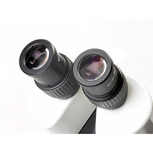 AmScope Professional Binocular Stereo Zoom Microscope, 0.7X-4.5X Objective, Fluorescent Ring Light, Large Table Pillar Stand