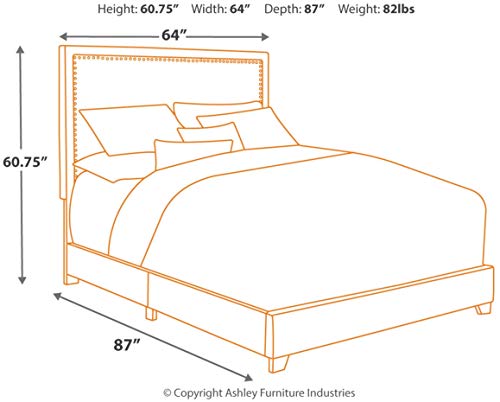 Signature Design By Ashley - Dolante King Upholstered Bed - Contemporary Style - Gray