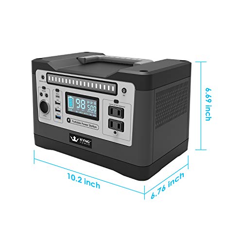 KYNG Portable Power Station Solar Generator Backup Lithium Battery Pure Sine Wave AC Outlet 1000w peak Emergency Power Supply