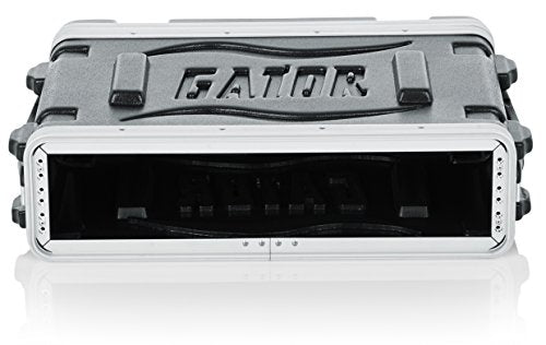 Gator Cases Lightweight Molded 2U Rack Case with Heavy Duty Latches; Shallow 14.25" depth (GR-2S)