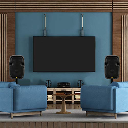 La fete Dual 2-Way 10'' 1600 Watt Powered PA Speaker System, Portable DJ Speaker with Active + Passive Speakers, 2 Speaker Stands, Microphone, Bluetooth, USB/SD Card, FM Radio, Remote Control
