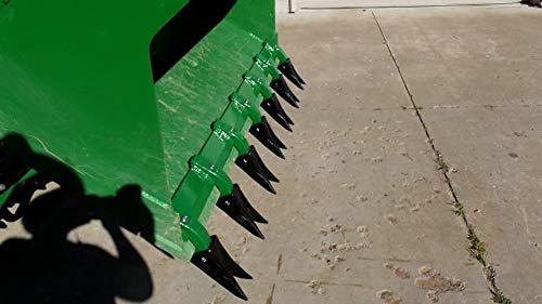 JD Green 73 Inch Heavy Duty Bucket Tooth Bar for Sub-Compact Tractor No Drilling Required | Heavy Duty Design by Heavy Hitch | Made in USA