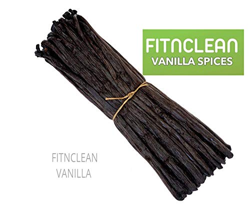 1 Lb Madagascar Vanilla Beans Grade A Bourbon| By the Weight (1 Pound) Bulk 6"-8" for Extract and Cooking by FITNCLEAN VANILLA| 16 Ounces Fresh NON-GMO Whole Gourmet Pods