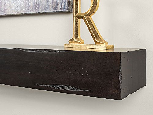 Breckenridge 72" Fireplace Mantel Shelf - Espresso Distressed Finish