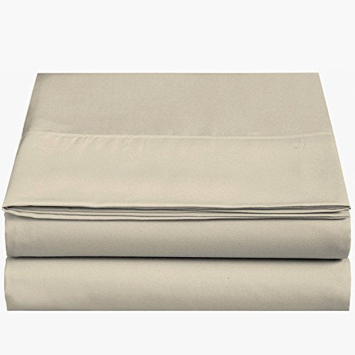 4U LIFE Flat Sheets (20-Pack)-Ultra Soft & Comfortable Microfiber(Dark Beige, Twin)