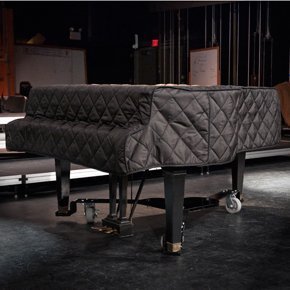 Grand Piano Cover Black Quilted for Pianos From 4'10" - 5'2"