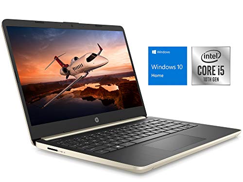 HP 14 (8DU55UA) Laptop,14" HD Display, Intel Core i5-1035G1 Upto 3.6GHz - Champagne Gold