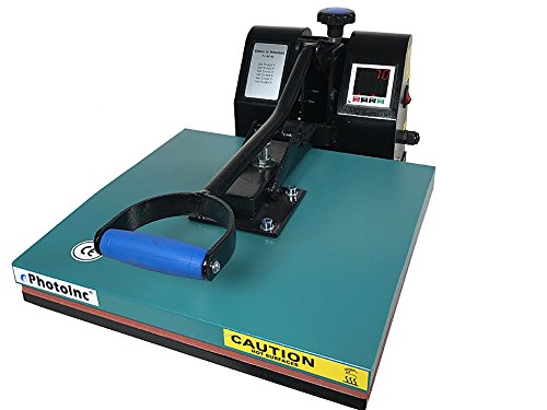 ePhotoInc 15 x 15 Digital Clamshell Heat Press Transfer T-Shirt Sublimation Press Machine EPH15G