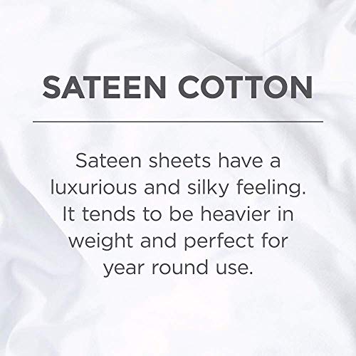 QuickZip Fitted Sheet - Includes 1 Fitted Sheet Base & 2 Zip-On Sheets - Easy to Change, Fold & Wash - Soft Sateen 400 TC Cotton Fitted Sheets - 11” Deep Pockets Full Size Sheets - Slate Gray