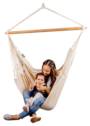 LA SIESTA Habana Latte - Organic Cotton Kingsize Hammock Chair