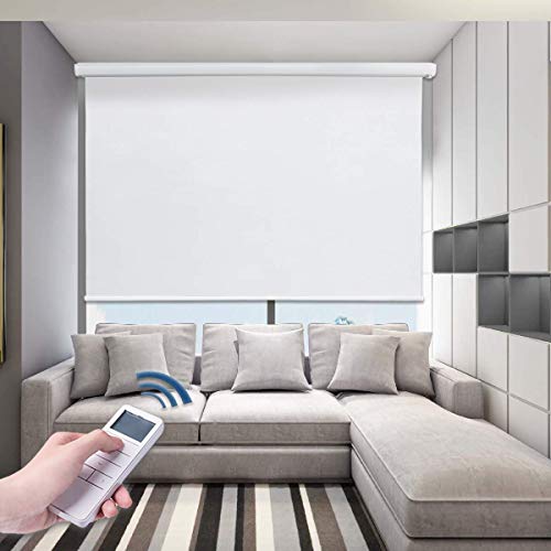 Motorized Shades Motorized Blackout Shades Roller Shades Blackout Blinds for Smart Home and Office 52x72, White