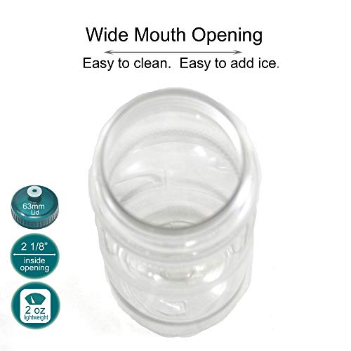 Rolling Sands BPA-Free 24 Ounce Clear Water Bottles, Bulk 100 Pack, Made in USA