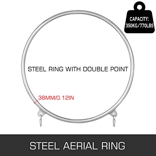 Popsport Lyra Hoop Circus Aerial Equipment Yoga Hoop Single Point Aerial Ring Set (80cm Single)