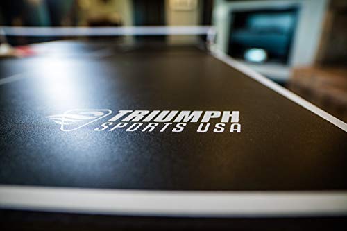 Triumph Phoenix 7’ Billiard Table with Table Tennis Conversion Top for a Game of Pool or an Action-Packed Table Tennis Match